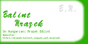 balint mrazek business card